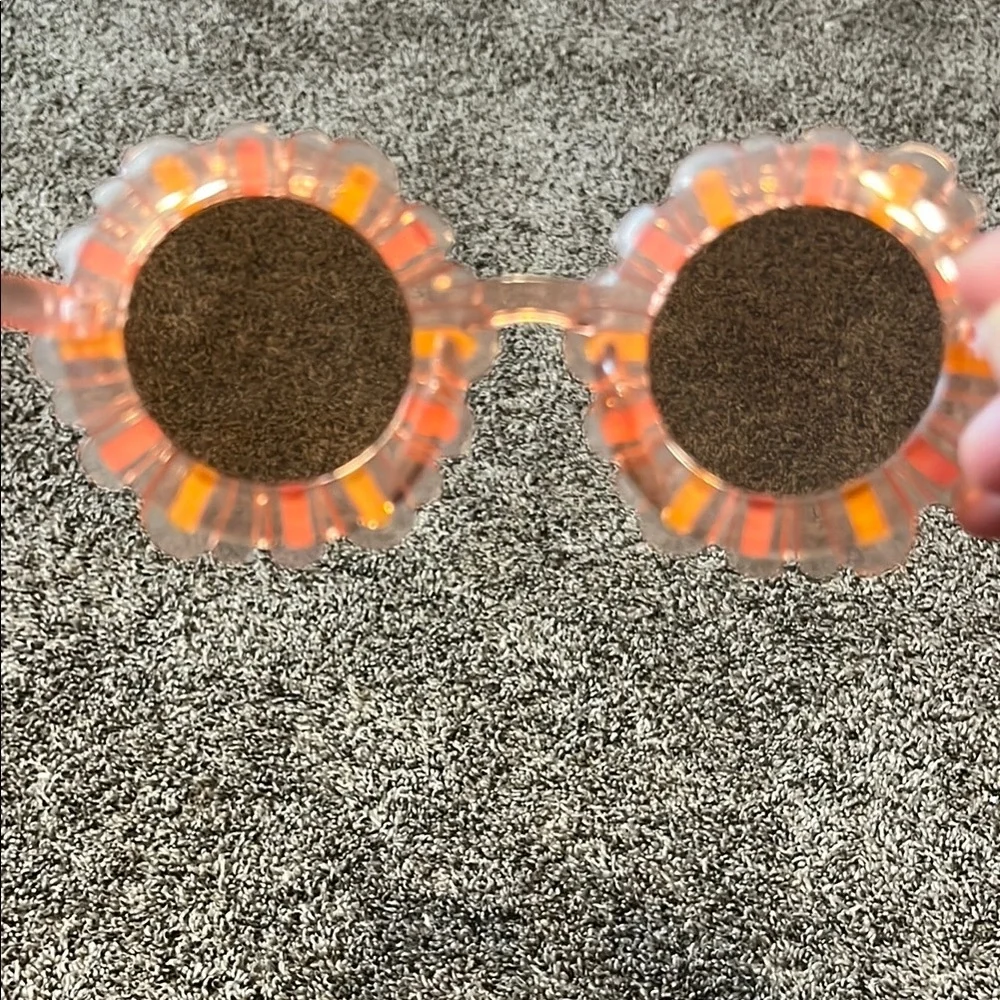 Sunburst Pink and Yellow Sunglasses- little girls skinny jeans